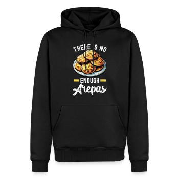 Arepas vénézuélienne - Sweat à capuche Premium bio Homme - noir - Devant - Nico (187cm)