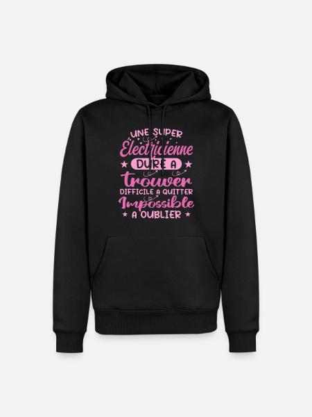 A Super Electrician - Electrician Gift - Men’s Premium Organic Hoodie - black