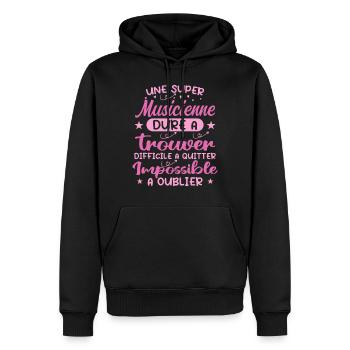 Ein Supermusiker - Musiker Geschenk - Männer Premium Bio Hoodie - Schwarz - Vorne - Nico (187cm)