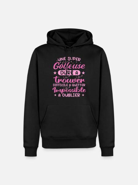 A Super Golfer - Golfer Gift - Men’s Premium Organic Hoodie - black