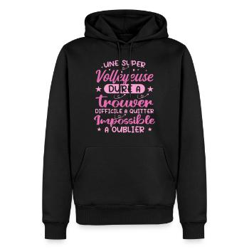 Ein Super Volleyball Spieler - Volleyball Spieler Geschenk - Männer Premium Bio Hoodie - Schwarz - Vorne - Nico (187cm)