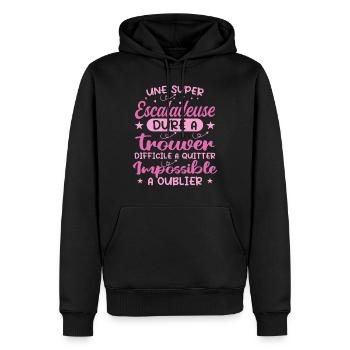 A Super Climber - Climber Gift - Men’s Premium Organic Hoodie - black - Front - Nico (187cm)