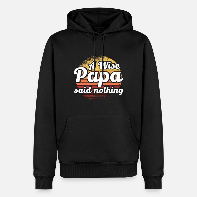Père papa intelligent Papa - Sweat à capuche Premium bio Homme - noir