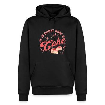 Cake Baker If In Doubt Bake A Cake Cupcake - Men’s Premium Organic Hoodie - black - Front - Nico (187cm)