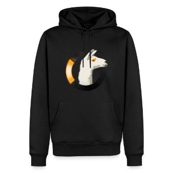LamaWatch-Stil - Männer Premium Bio Hoodie - Schwarz - Vorne - Nico (187cm)