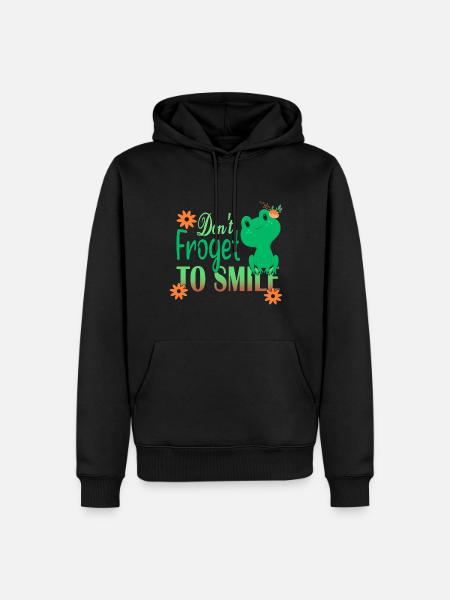 Don't Froget to smile - Men’s Premium Organic Hoodie - black