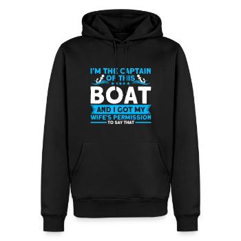 Amateurs de bateau Capitaine de bateau Capitaines - Sweat à capuche Premium bio Homme - noir - Devant - Nico (187cm)
