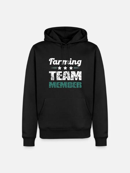 Farming Team - Männer Premium Bio Hoodie - Schwarz