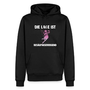 Die Lage ist Besäufniserregend Fee - Männer Premium Bio Hoodie - Schwarz - Vorne - Nico (187cm)