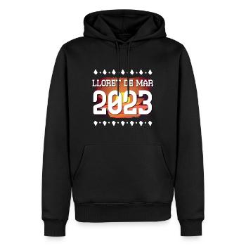Lloret De Mar 2023 - Männer Premium Bio Hoodie - Schwarz - Vorne - Nico (187cm)