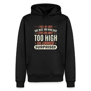 Funny Husband - Men’s Premium Organic Hoodie - black - Front - Nico (187cm)