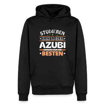 Studieren kann jeder Azubi sind die Besten - Männer Premium Bio Hoodie - Schwarz - Vorne - Nico (187cm)