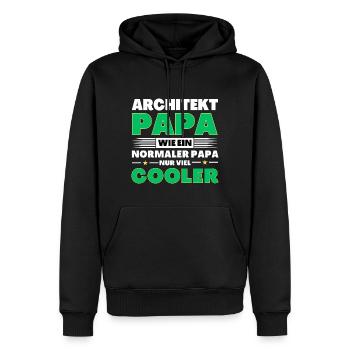 Architekt Papa wie ein normaler nur viel cooler - Männer Premium Bio Hoodie - Schwarz - Vorne - Nico (187cm)