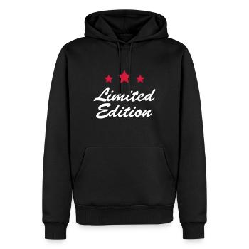 Limited Edition - Sweat à capuche Premium bio Homme - noir - Devant - Nico (187cm)