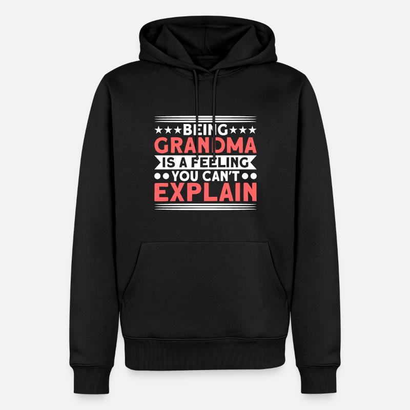 Großmama Oma Großmutter Geschenk - Männer Premium Bio Hoodie - Schwarz