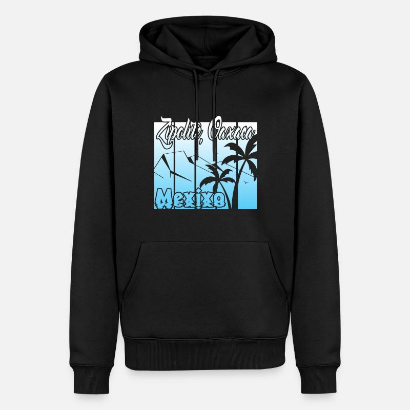 Zipolite Oaxaca - Sweat à capuche Premium bio Homme - noir