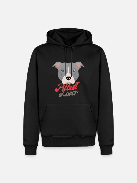 Pitbulllover - Männer Premium Bio Hoodie - Schwarz