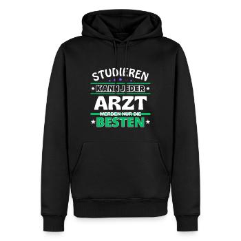 Studieren kann jeder Arzt sind die Besten - Männer Premium Bio Hoodie - Schwarz - Vorne - Nico (187cm)