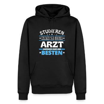 Studieren kann jeder Arzt sind die Besten - Männer Premium Bio Hoodie - Schwarz - Vorne - Nico (187cm)