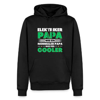 Elektriker Papa wie ein normaler nur viel cooler - Männer Premium Bio Hoodie - Schwarz - Vorne - Nico (187cm)