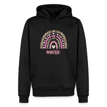Marie Regenbogen Name Geburtstag Marie - Männer Premium Bio Hoodie - Schwarz - Vorne - Nico (187cm)