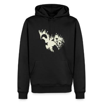 Forest Animals Squirrel Hedgehog Fairycore Nature - Men’s Premium Organic Hoodie - black - Front - Nico (187cm)