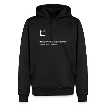 SENTIMENTS NON RÉSOLUS - Sweat à capuche Premium bio Homme - noir - Devant - Nico (187cm)