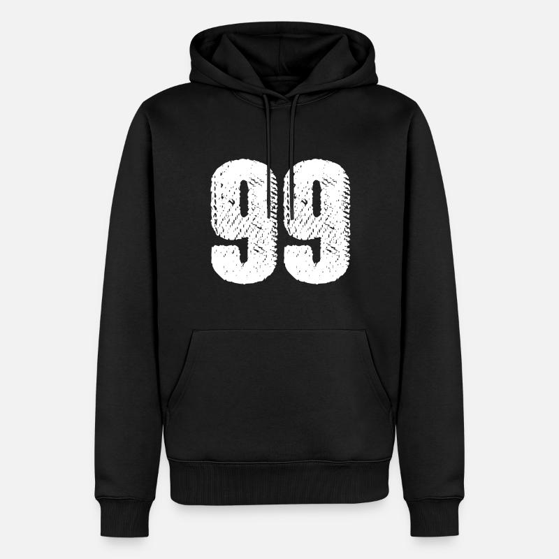 Maillot numéro 99 - Sweat à capuche Premium bio Homme - noir