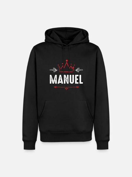 Manuel - Men’s Premium Organic Hoodie - black