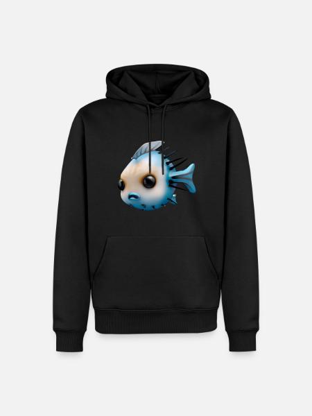 Small big fish - Men’s Premium Organic Hoodie - black