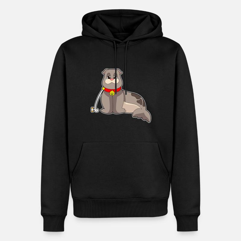 Collier de sceau - Sweat à capuche Premium bio Homme - noir