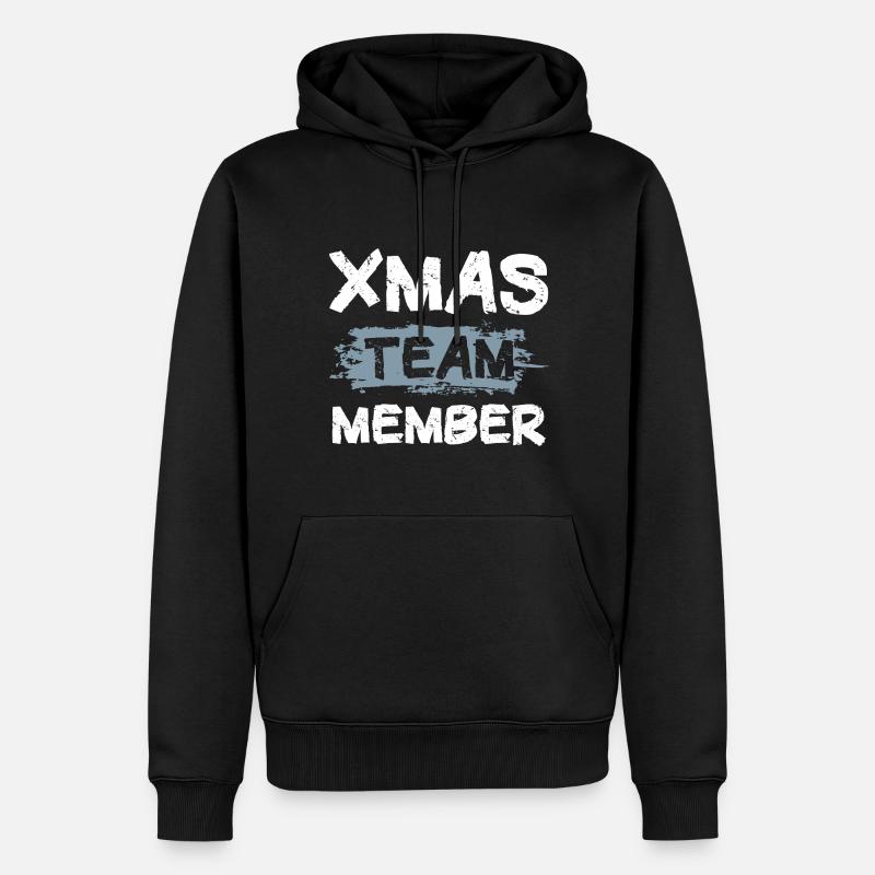 Xmas Team - Männer Premium Bio Hoodie - Schwarz