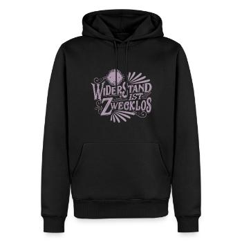 Geburtstag Lustig 66 Jahre Widerstand Zwecklos - Männer Premium Bio Hoodie - Schwarz - Vorne - Nico (187cm)