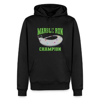 MARBLE RUN - Men’s Premium Organic Hoodie - black - Front - Nico (187cm)