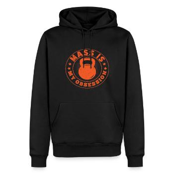 Fitness Motivation Bodybuilder Mass My Obsession - Männer Premium Bio Hoodie - Schwarz - Vorne - Nico (187cm)
