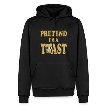 Pretend i'm a Toast - Men’s Premium Organic Hoodie - black - Front - Nico (187cm)