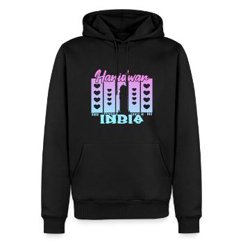 Haridwar India Sonnenuntergang - Männer Premium Bio Hoodie - Schwarz - Vorne - Nico (187cm)