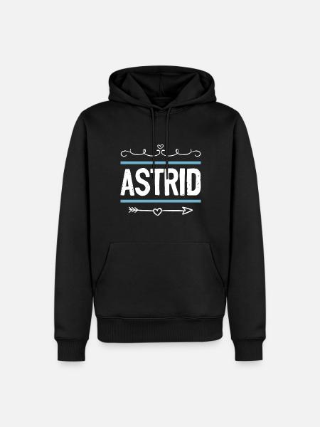 Astrid - Männer Premium Bio Hoodie - Schwarz