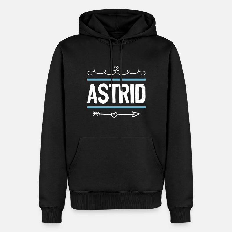 Astrid - Sweat à capuche Premium bio Homme - noir