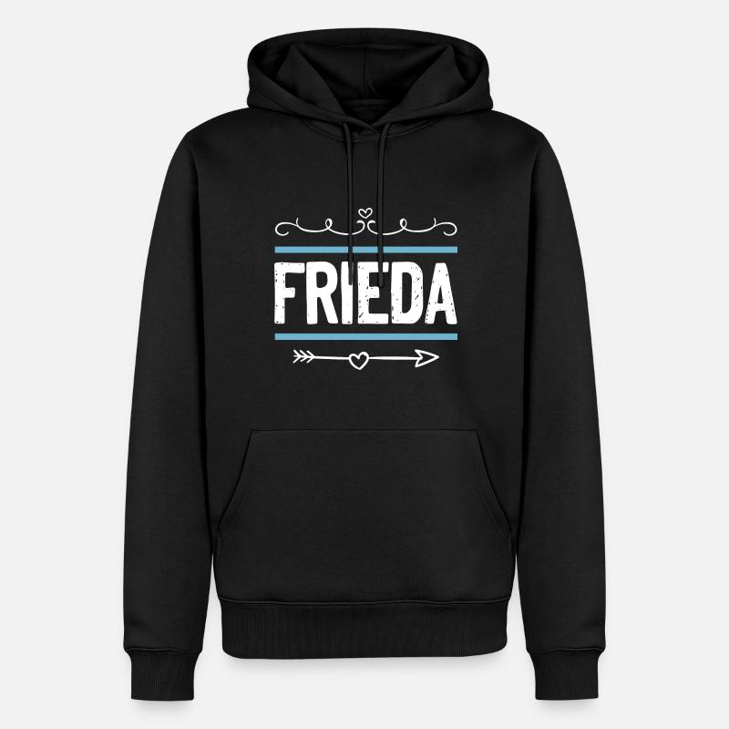 Frieda - Männer Premium Bio Hoodie - Schwarz