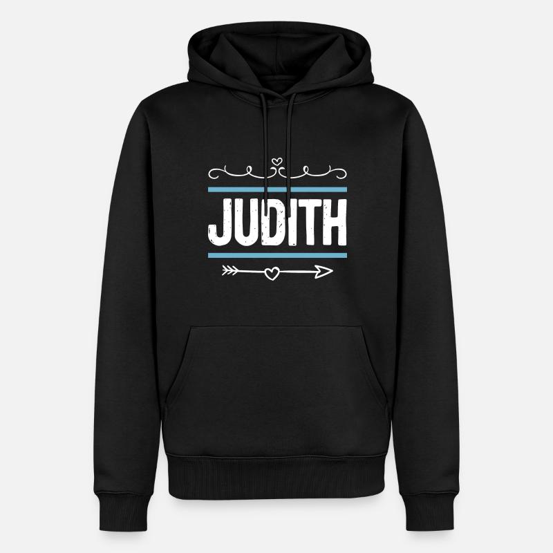 Judith - Sweat à capuche Premium bio Homme - noir