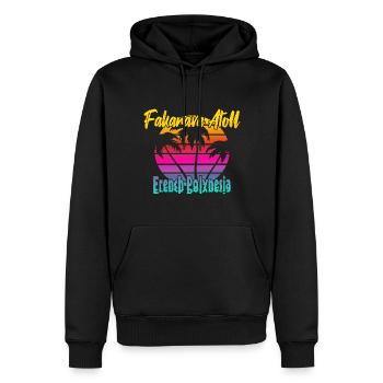 Fakarava Atoll - Männer Premium Bio Hoodie - Schwarz - Vorne - Nico (187cm)
