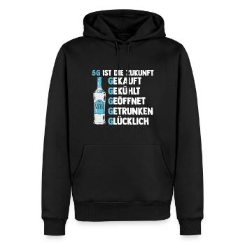 5G ist die Zukunft Vodka - Männer Premium Bio Hoodie - Schwarz - Vorne - Nico (187cm)