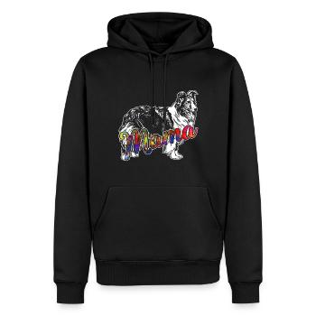 Shetland Sheepdog Shetland Sheepdog Mama - Men’s Premium Organic Hoodie - black - Front - Nico (187cm)