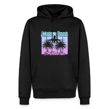 Flugzeuglandungen am Maho Beach - Männer Premium Bio Hoodie - Schwarz - Vorne - Nico (187cm)