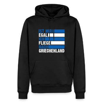 Griechen Grieche Griechenland - Männer Premium Bio Hoodie - Schwarz - Vorne - Nico (187cm)