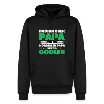 Dachdecker Papa wie ein normaler nur viel cooler - Männer Premium Bio Hoodie - Schwarz - Vorne - Nico (187cm)