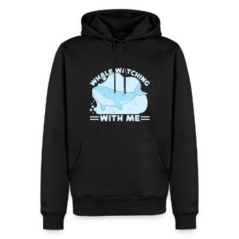 Whale Watching With Me Whale Lover Gift - Männer Premium Bio Hoodie - Schwarz - Vorne - Nico (187cm)