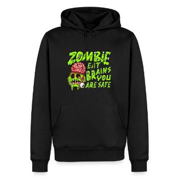 Zombie Heartbeat: Unique Design for Halloween - Männer Premium Bio Hoodie - Schwarz - Vorne - Nico (187cm)