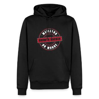 Meilleur growth hacker profession métier humour - Sweat à capuche Premium bio Homme - noir - Devant - Nico (187cm)